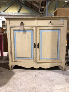 Rustic Painted Pine Compact Sideboard