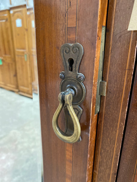 Large Mahogany Wardrobe with Mother of Pearl Detail