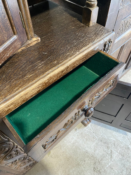 Antique Carved Oak Court Cupboard