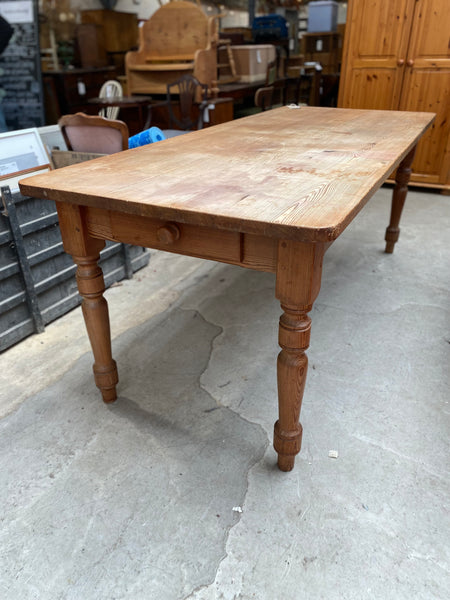 GHC - Large Solid Pine Farmhouse Table with Drawers