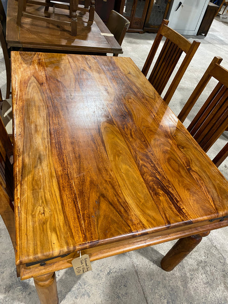 Large Rosewood Dining Table + 4 Chairs