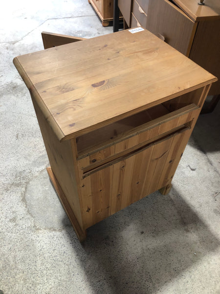 Rustic Pine Glass Cabinet