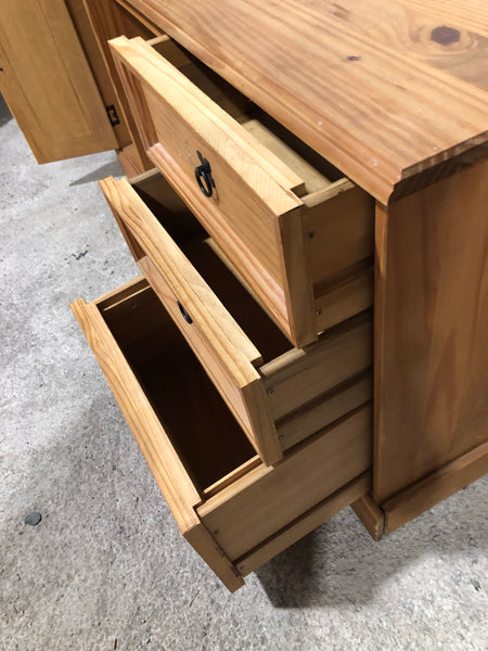 HRC - Pine Twin Pedestal Desk