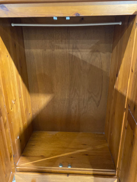 REF - Pine Two Drawer Wardrobe