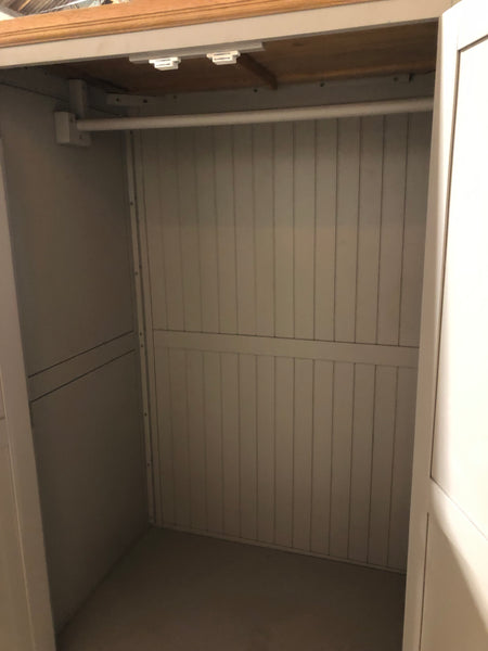 Cotswold Style Oak Grey Double Wardrobe