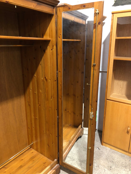 REF - Pine Wardrobe with Panelled Doors