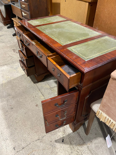 Leather Topped Captain’s Desk