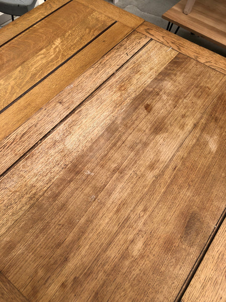 Oak Draw Leaf Dining Table with Barley Twist Legs