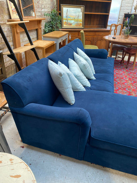 Blue Corner Sofa Bed