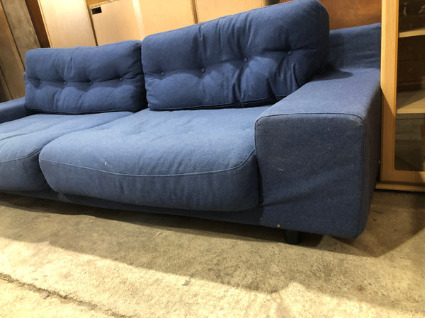 Contemporary Blue 3 Seater Sofa