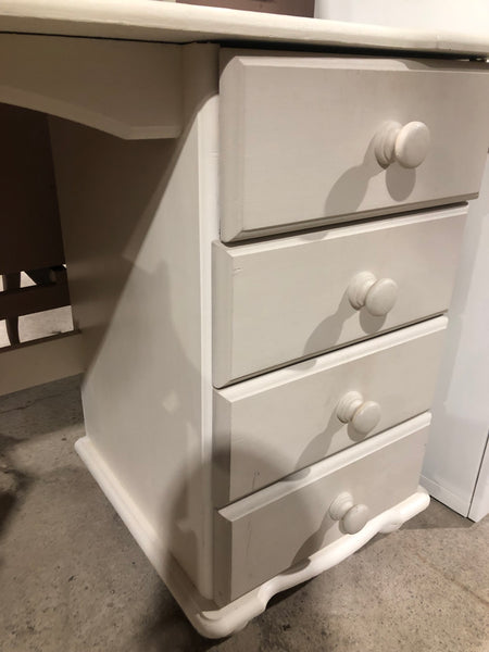 White Painted Dressing Table & Mirror