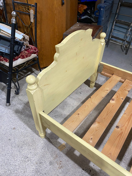 Painted Yellow Single Bedframe