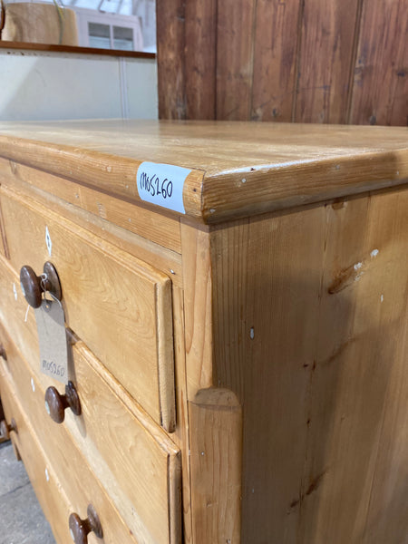 Large Rustic Pine Chest of Drawers
