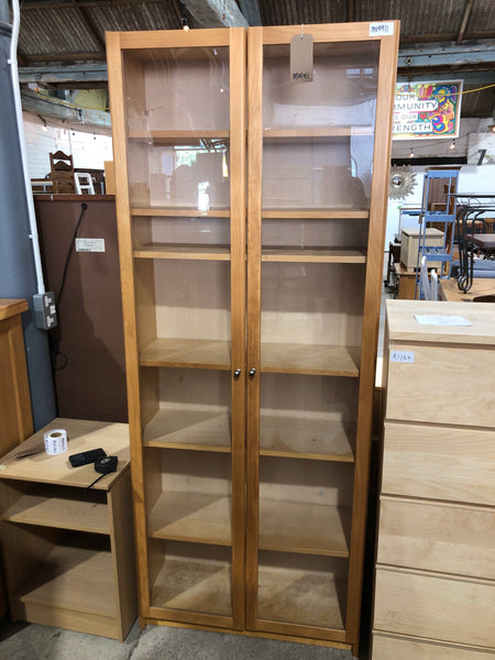 Tall Veneer Display Bookcase