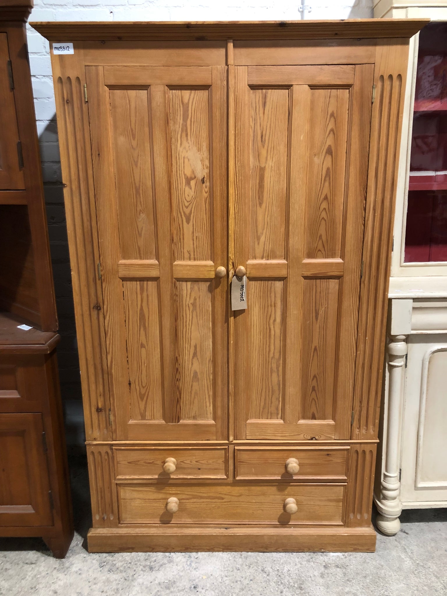 Solid Pine Double Wardrobe