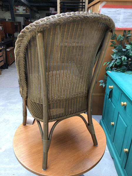 Gold Lloyd Loom Style Bedroom Chair