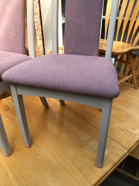 GHC - Cotswold Style Pair of Purple Dining Chairs