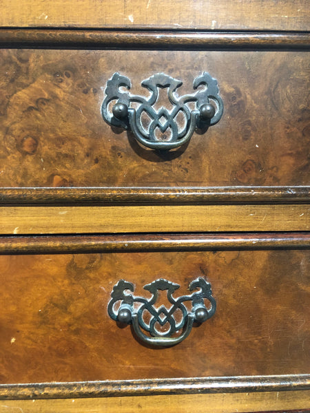 Antique Walnut Fronted Chest on Chest Tallboy