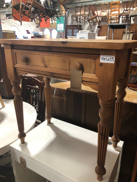 Pine Console Table with Drawer