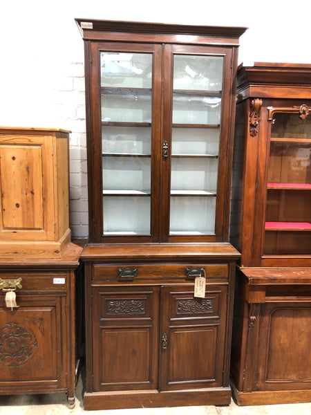 GHC - Mahogany Tall Display Bookcase with Cupboard