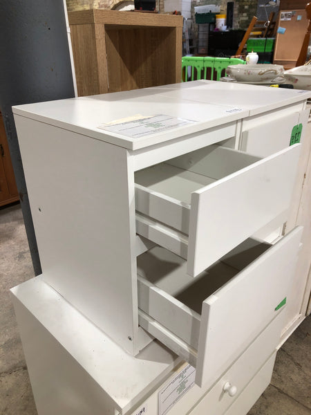 REF - Pair of White Bedside Tables