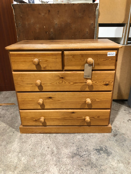Solid Pine 2 over 3 Chest of Drawers