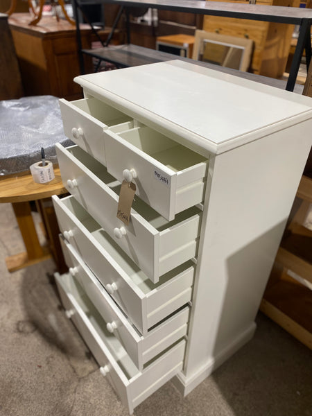 White Tallboy Chest of Drawers