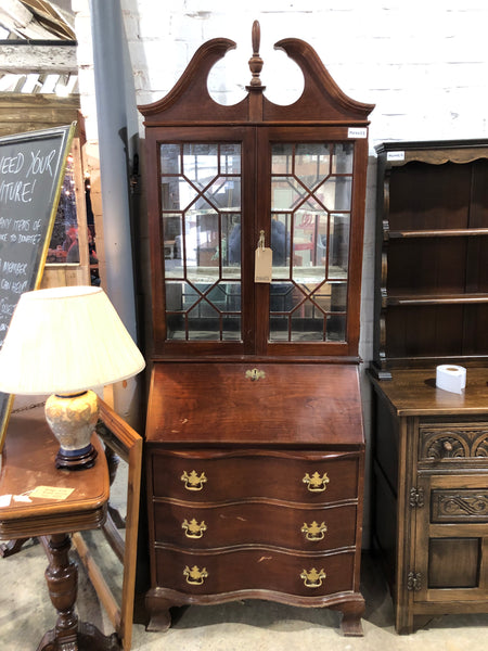 Vintage Glass Display Cabinet Bureau