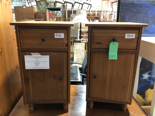 REF - Pair of Pine Bedside Tables