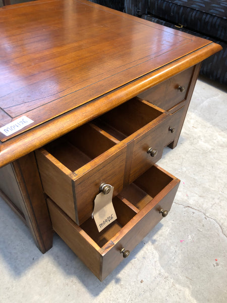 Decora Square 4 Drawer Wooden Coffee Table