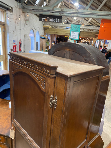 Carved Oak Hall Wardrobe