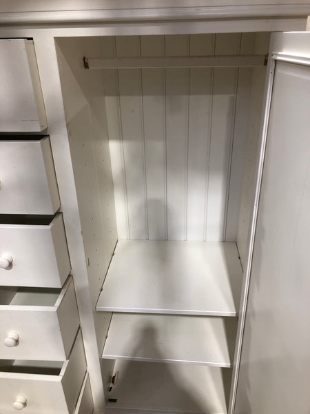 White 6 Drawer Compact Wardrobe