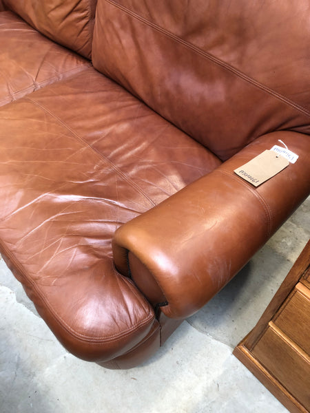 Brown Leather Sofa