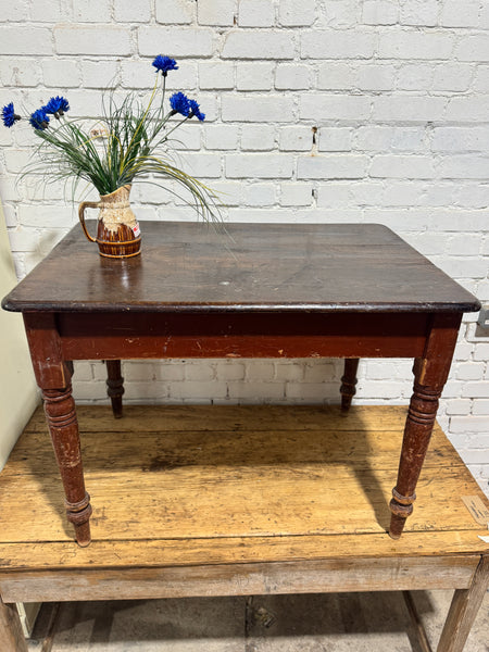 Antique Stained Farmhouse Kitchen Table