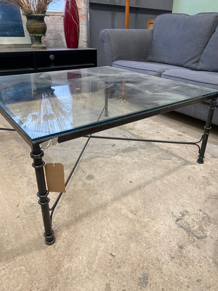 Large Square Glass Coffee Table