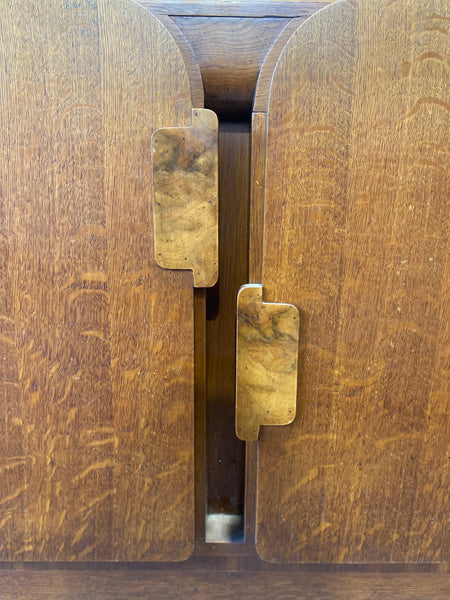 Oak Art Deco Compact Sideboard