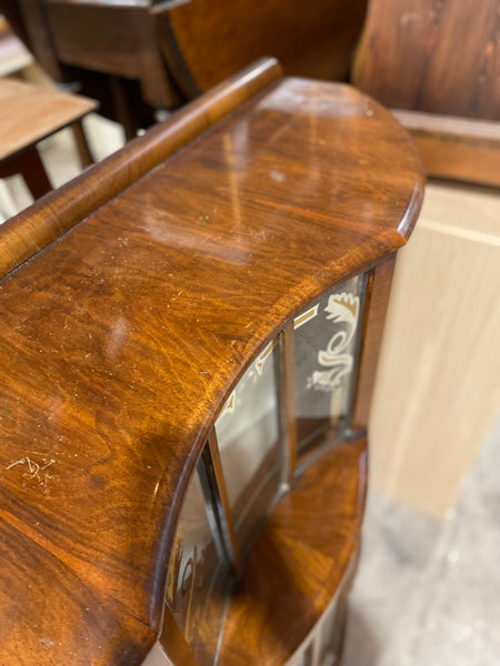 Vintage Bow Fronted Display Cabinet