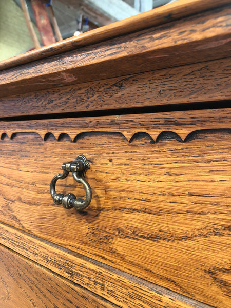 Antique Oak Chest of 3 Drawers