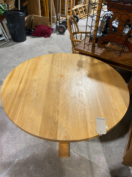 Solid Oak Round Dining Table