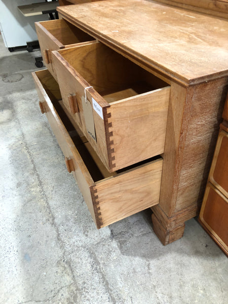 Vintage Low Oak Chest of Drawers