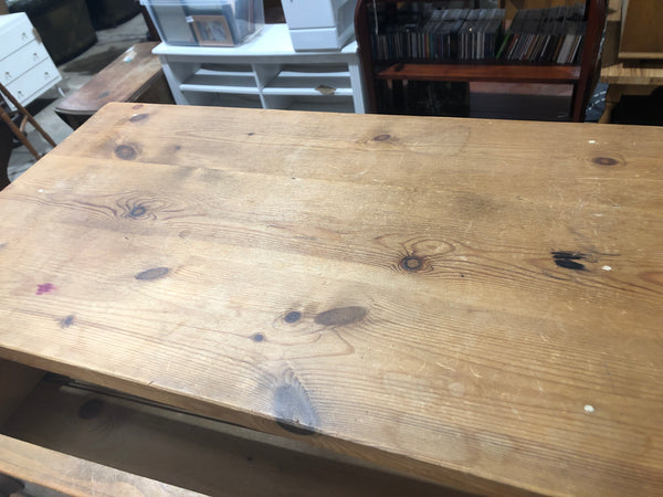 Pine Console Table with Drawer