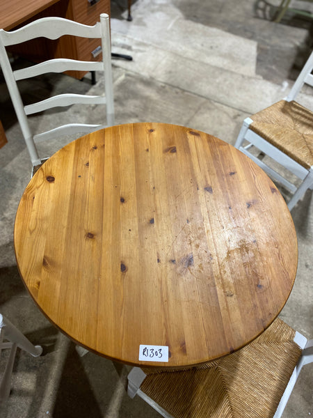 REF - Small Pine Dining Table & 4 Chairs