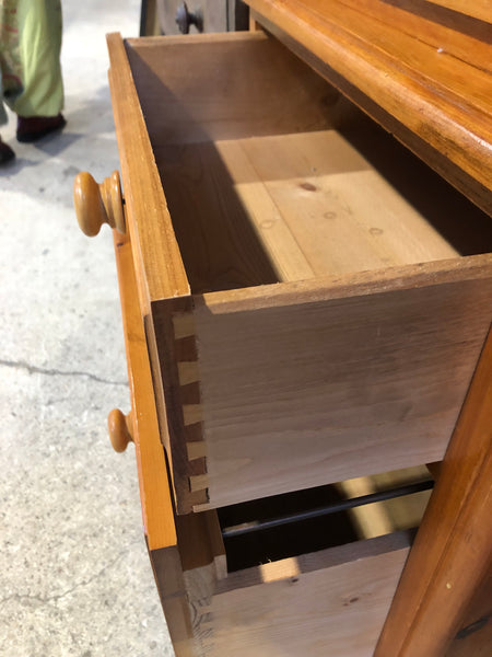 Solid Pine Pedestal Desk