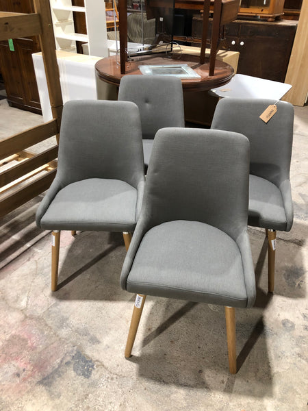 GHC - Set of Four Grey Dining Chairs