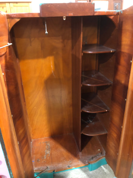 Turquoise Painted Vintage Gentlemen’s Wardrobe