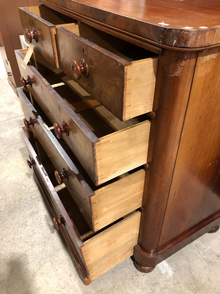 GHC - Flamed Mahogany & Walnut 2 over 3 Chest of Drawers