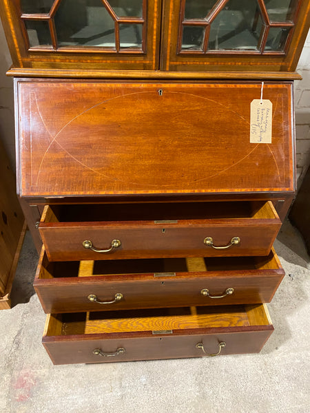 Mahogany Bureau and Display Cabinet