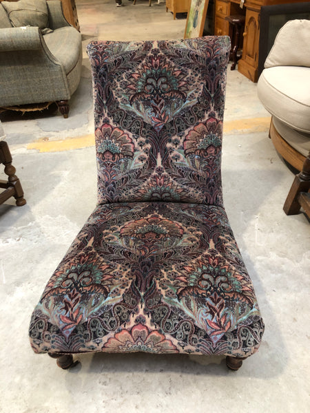 Antique Velvet Bedroom Chair
