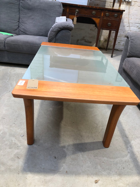 Retro Teak & Glass Coffee Table