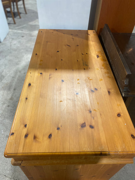 Large Pine Pedestal Desk